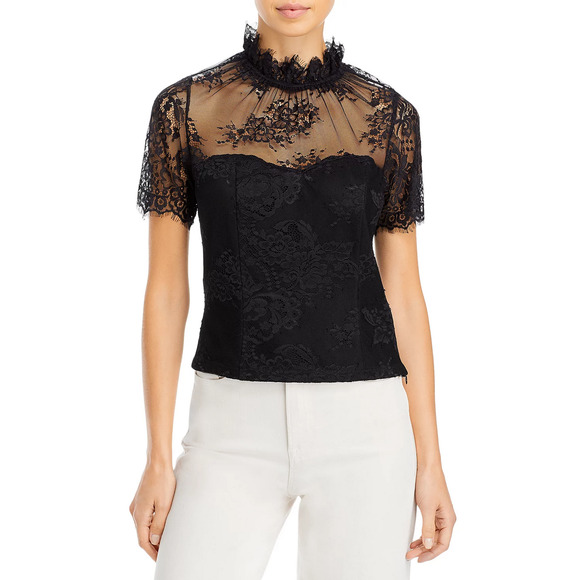 Lucy Paris Tops - Lucy Paris Women Lydia Lace Top Black Size S